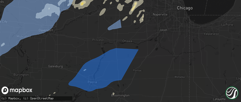 Hail map in Leonore, IL on June 10, 2026
