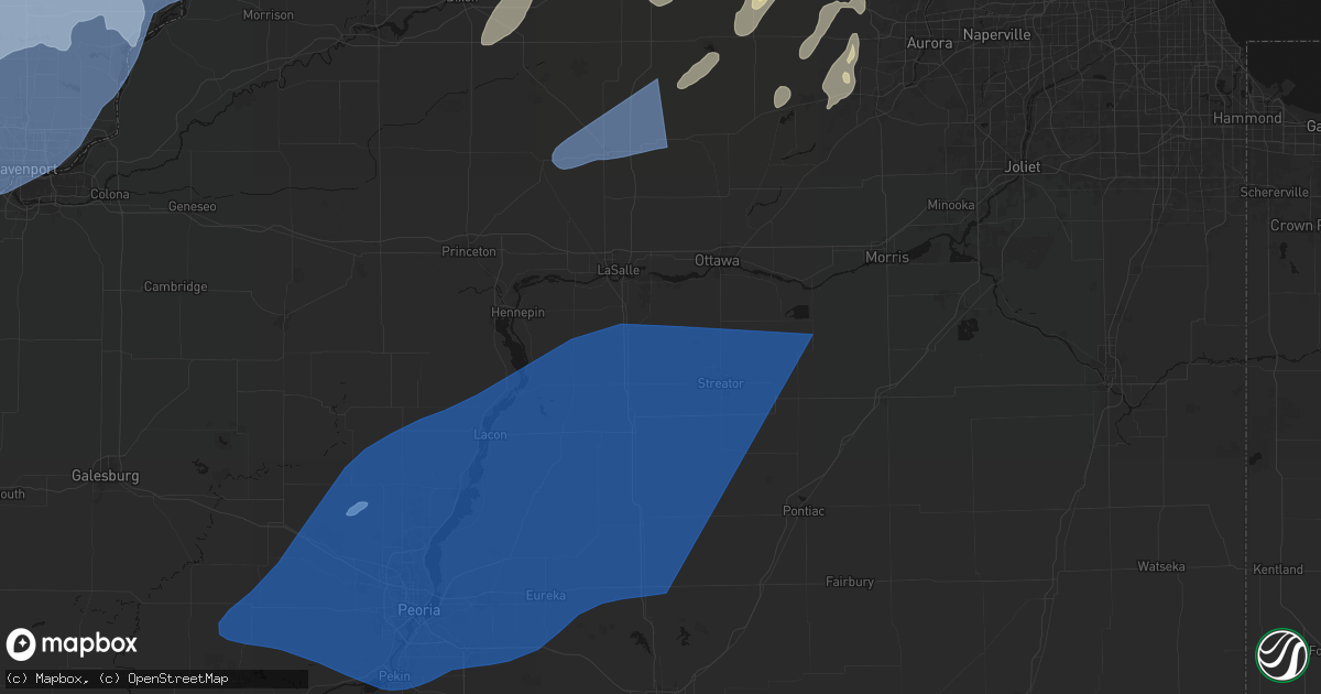 Hail map in Leonore, IL on June 10, 2026