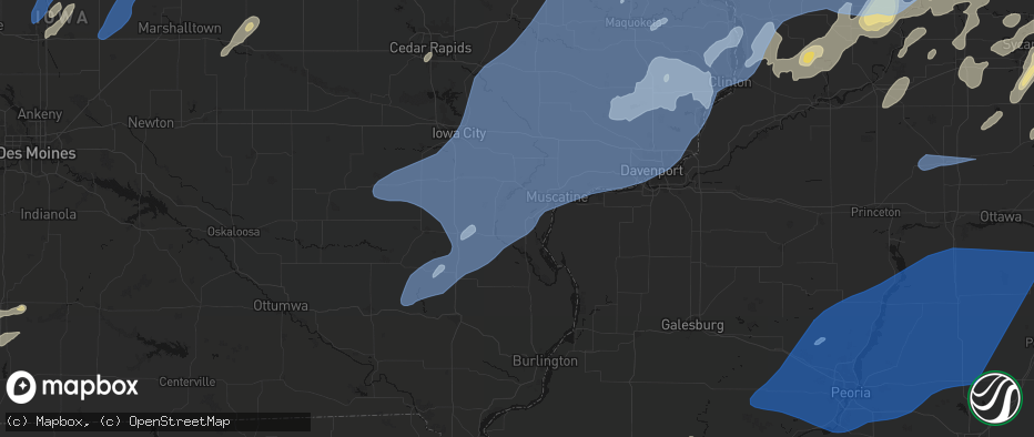 Hail map in Letts, IA on June 10, 2026