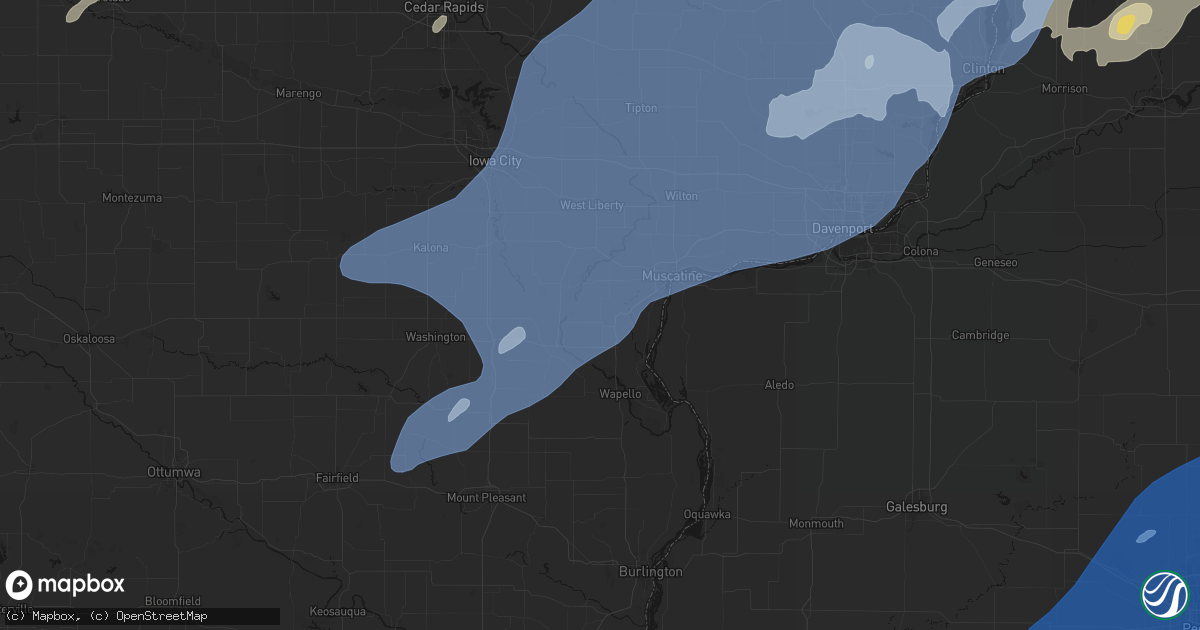 Hail map in Letts, IA on June 10, 2026