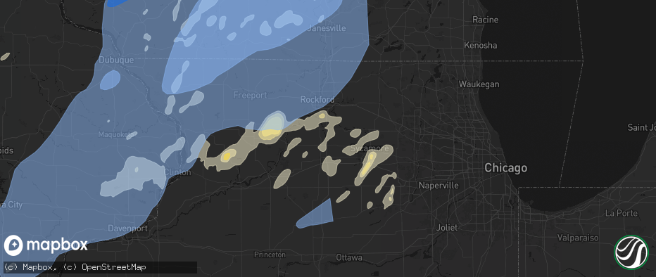 Hail map in Lindenwood, IL on June 10, 2026