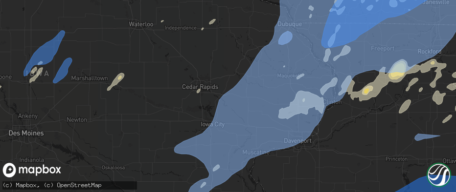 Hail map in Lisbon, IA on June 10, 2026