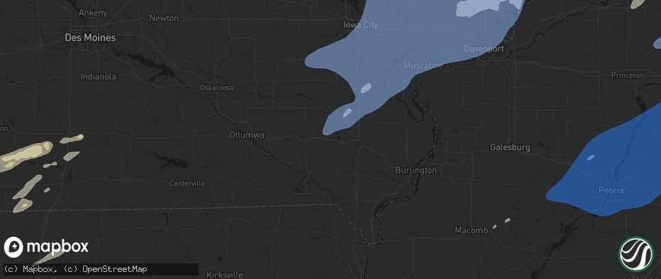 Hail map in Lockridge, IA on June 10, 2026
