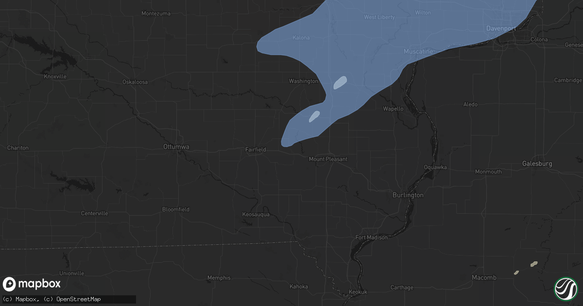 Hail map in Lockridge, IA on June 10, 2026