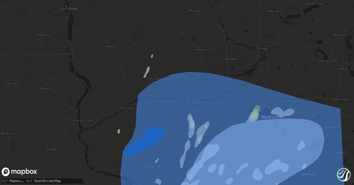 Hail map in Lone Rock, WI on June 10, 2026