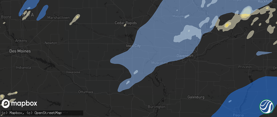 Hail map in Lone Tree, IA on June 10, 2026