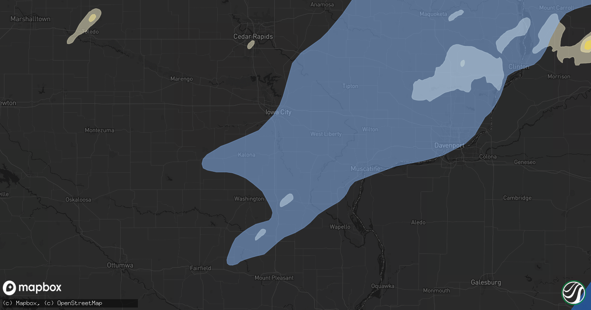 Hail map in Lone Tree, IA on June 10, 2026