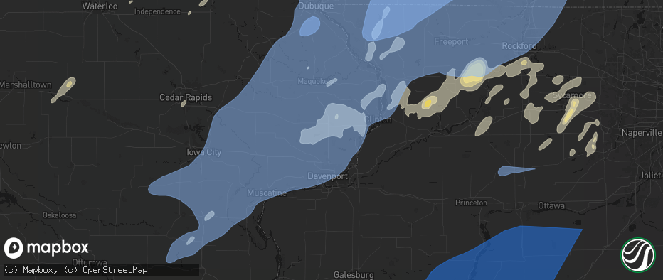 Hail map in Long Grove, IA on June 10, 2026