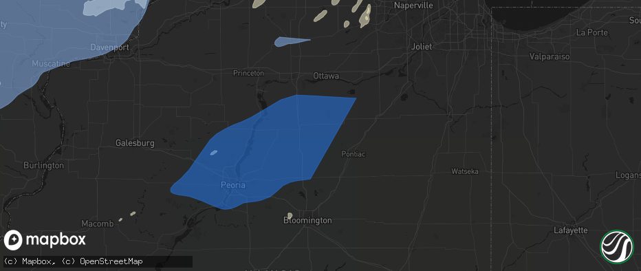 Hail map in Long Point, IL on June 10, 2026