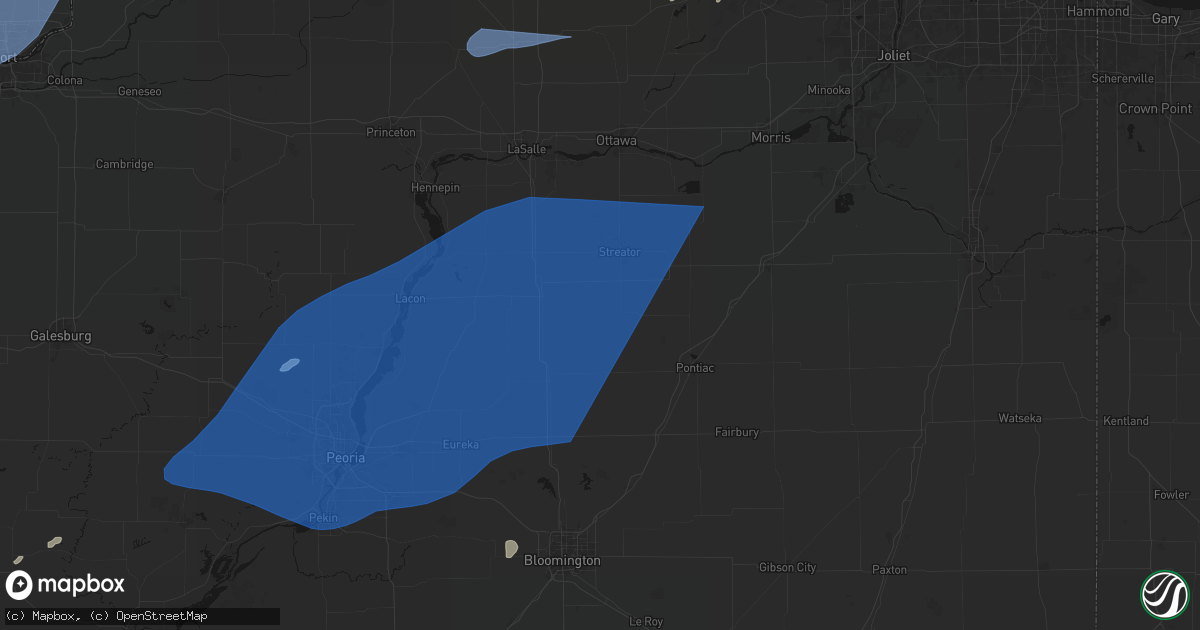 Hail map in Long Point, IL on June 10, 2026