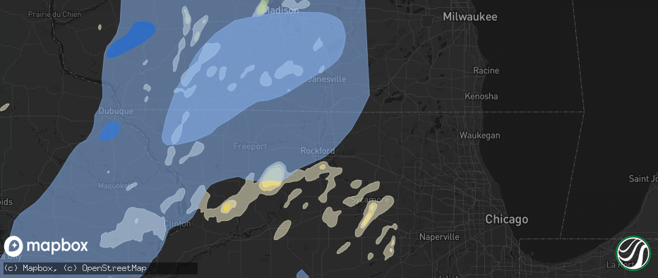 Hail map in Loves Park, IL on June 10, 2026
