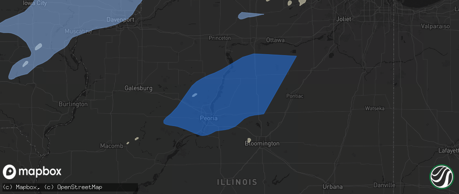 Hail map in Lowpoint, IL on June 10, 2026