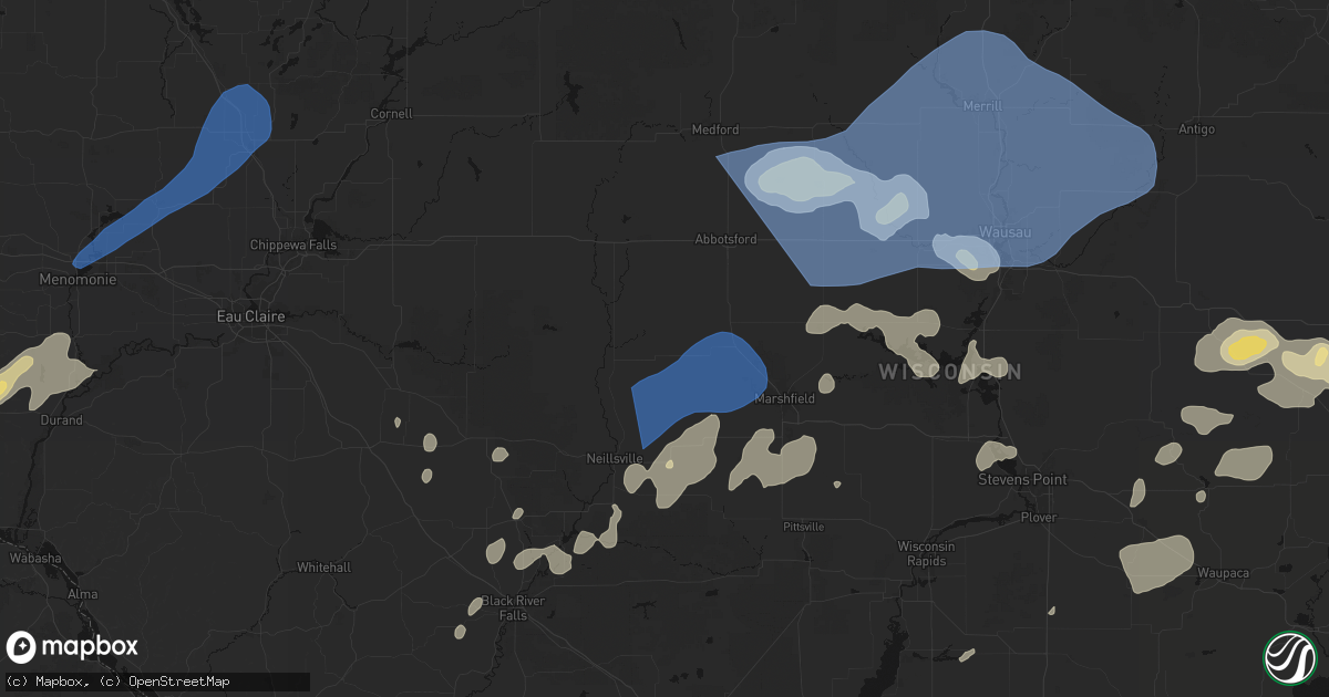 Hail map in Loyal, WI on June 10, 2026