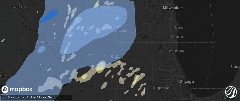 Hail map in Machesney Park, IL on June 10, 2026