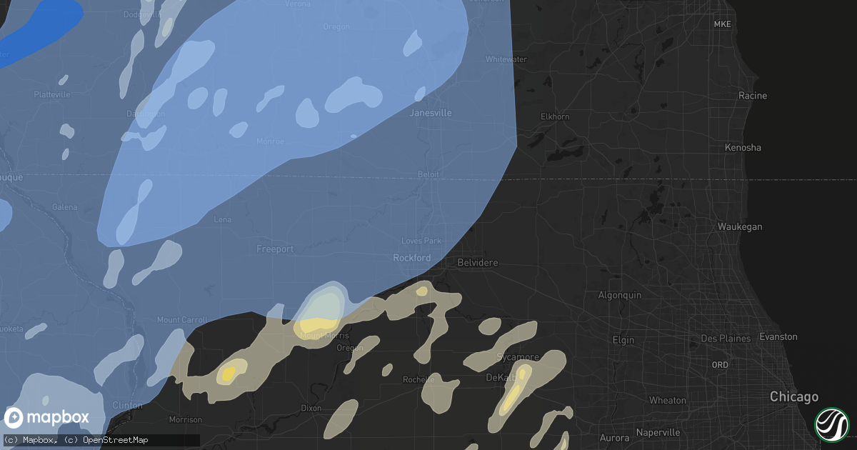 Hail map in Machesney Park, IL on June 10, 2026