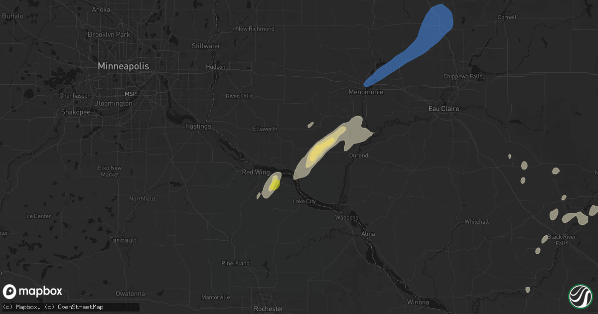 Hail map in Maiden Rock, WI on June 10, 2026