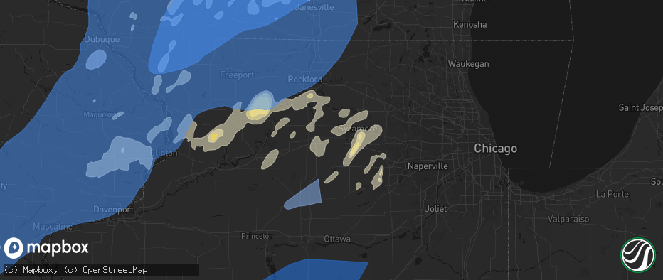 Hail map in Malta, IL on June 10, 2026