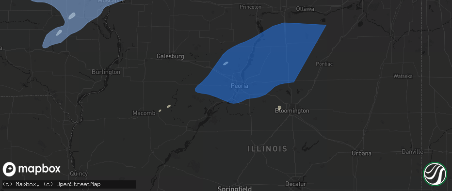 Hail map in Mapleton, IL on June 10, 2026