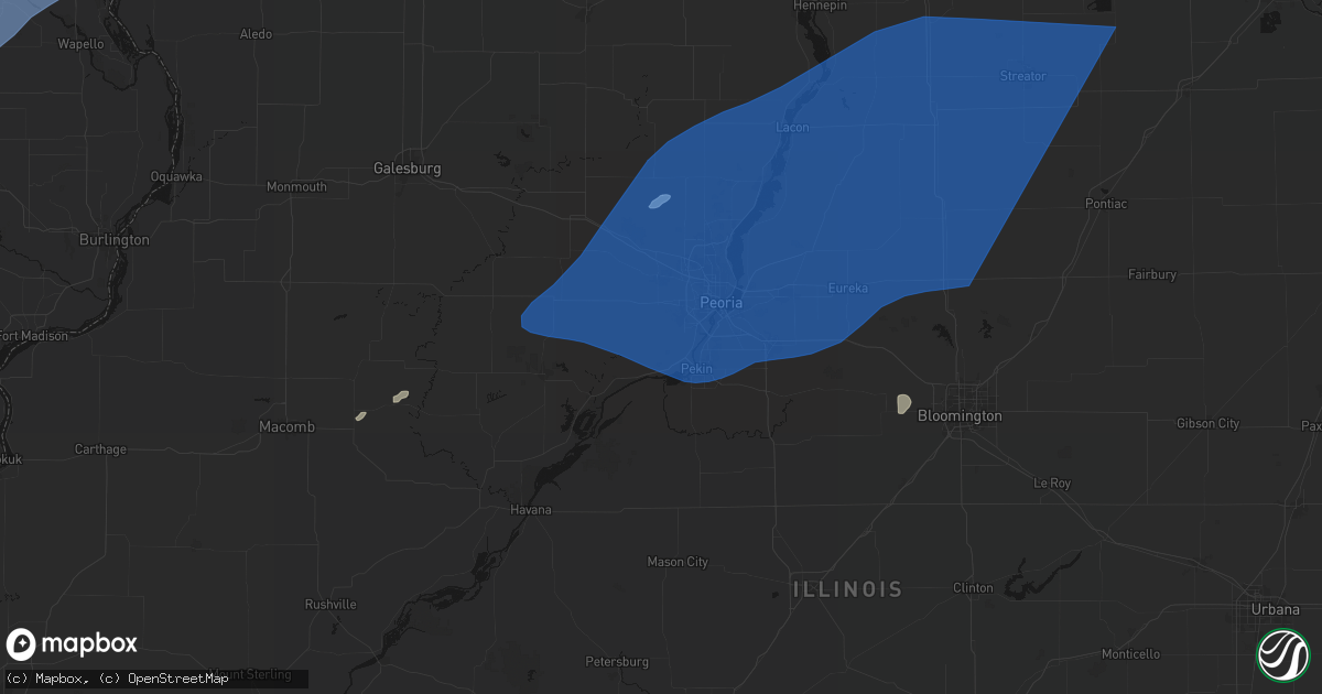 Hail map in Mapleton, IL on June 10, 2026