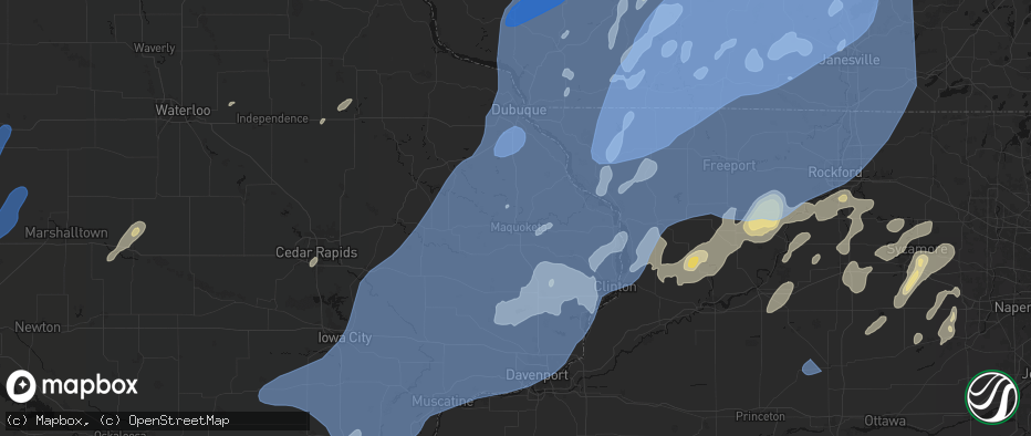 Hail map in Maquoketa, IA on June 10, 2026