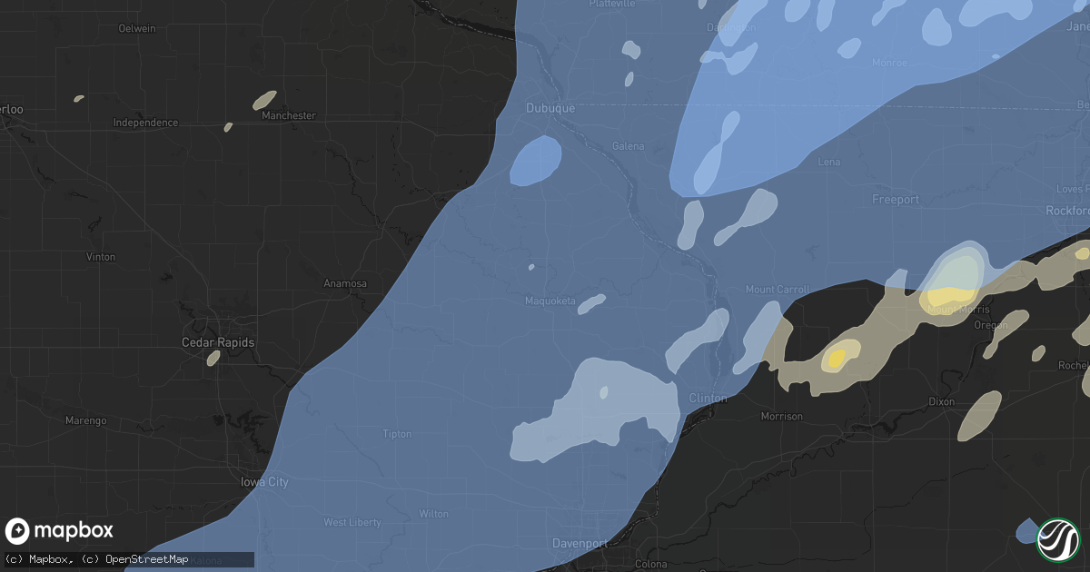 Hail map in Maquoketa, IA on June 10, 2026