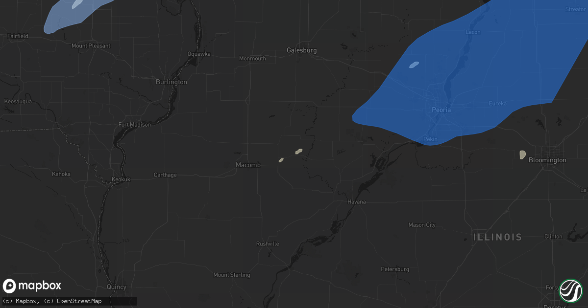Hail map in Marietta, IL on June 10, 2026