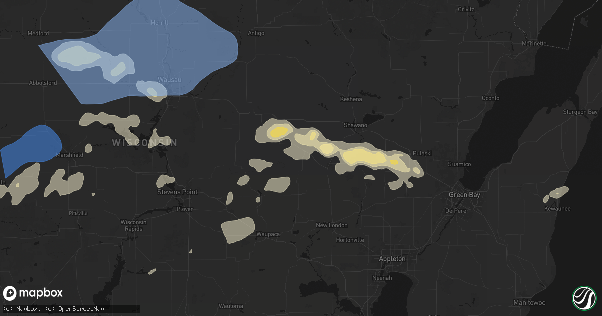 Hail map in Marion, WI on June 10, 2026