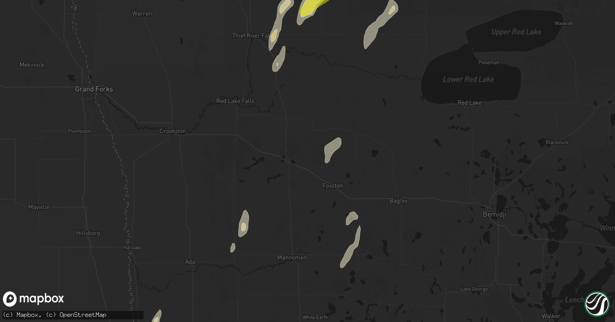 Hail map in Mcintosh, MN on June 10, 2026