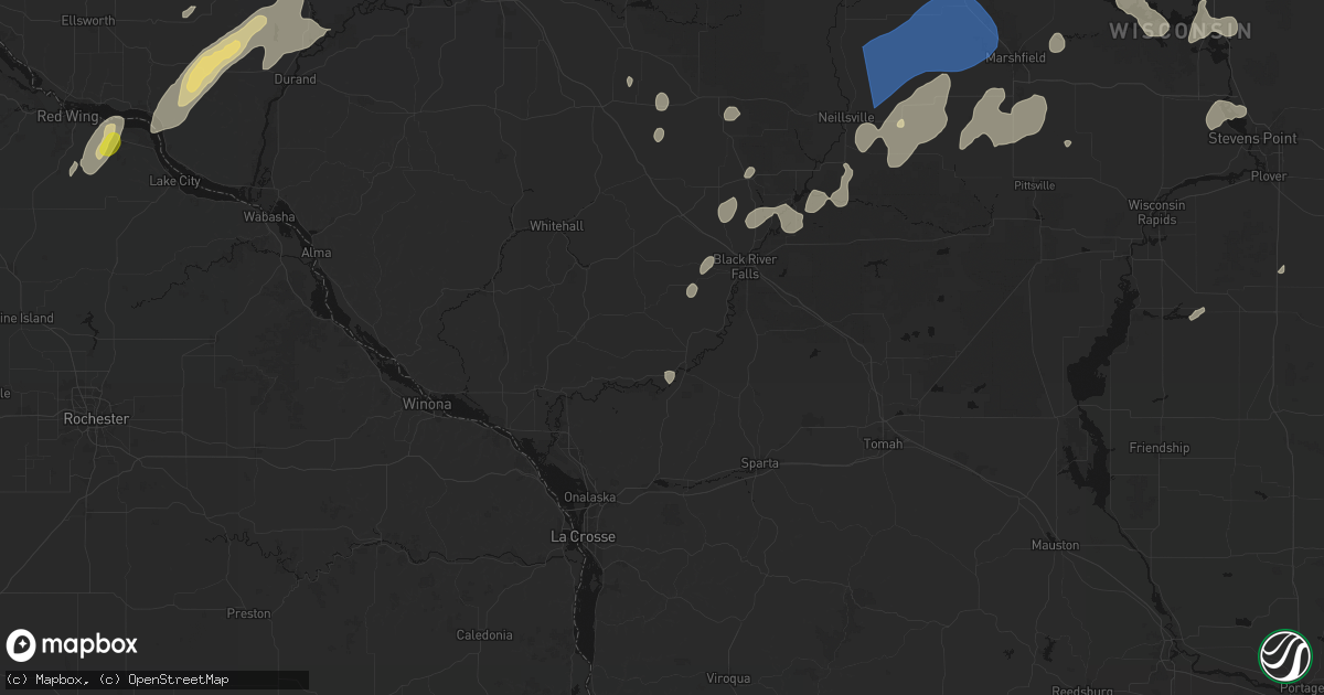 Hail map in Melrose, WI on June 10, 2026