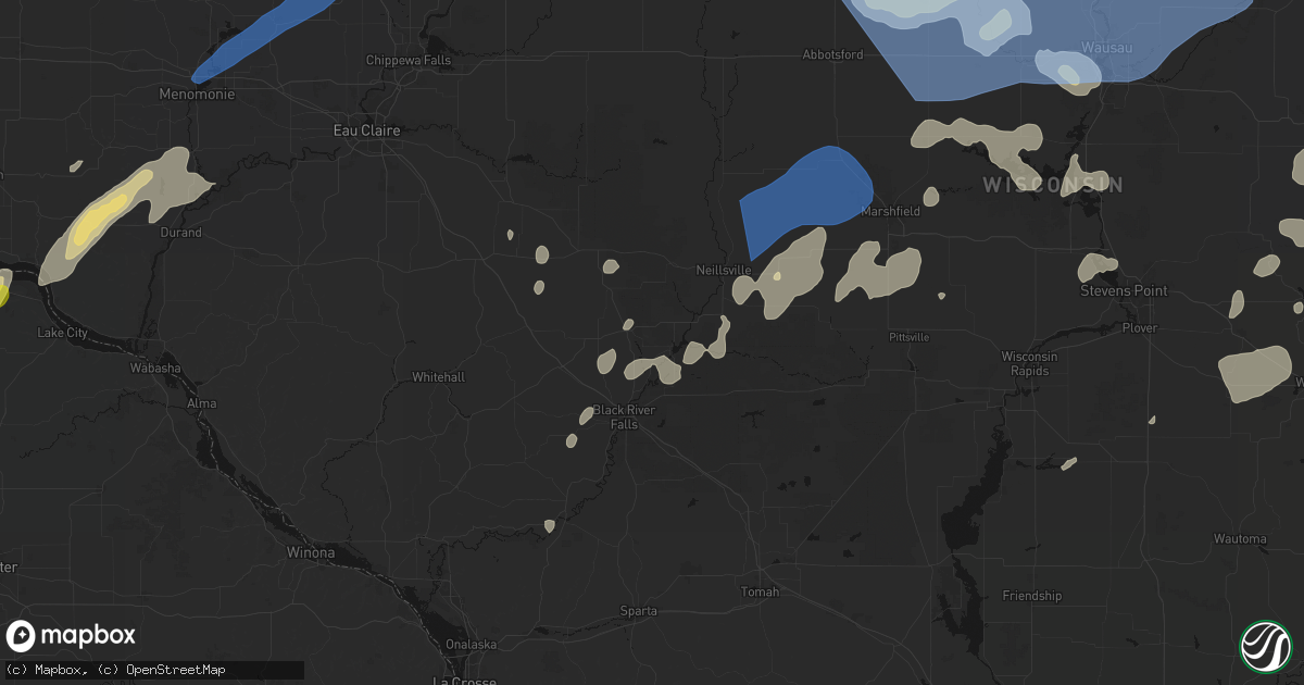 Hail map in Merrillan, WI on June 10, 2026