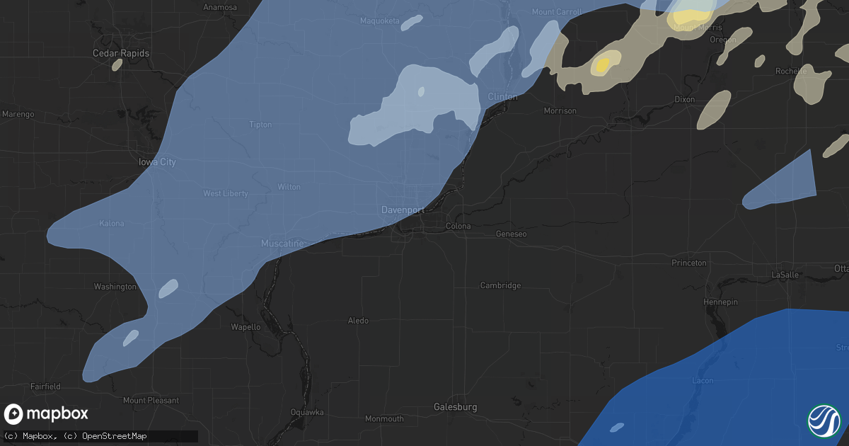 Hail map in Moline, IL on June 10, 2026