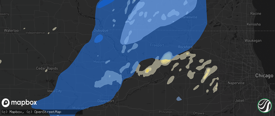 Hail map in Mount Carroll, IL on June 10, 2026