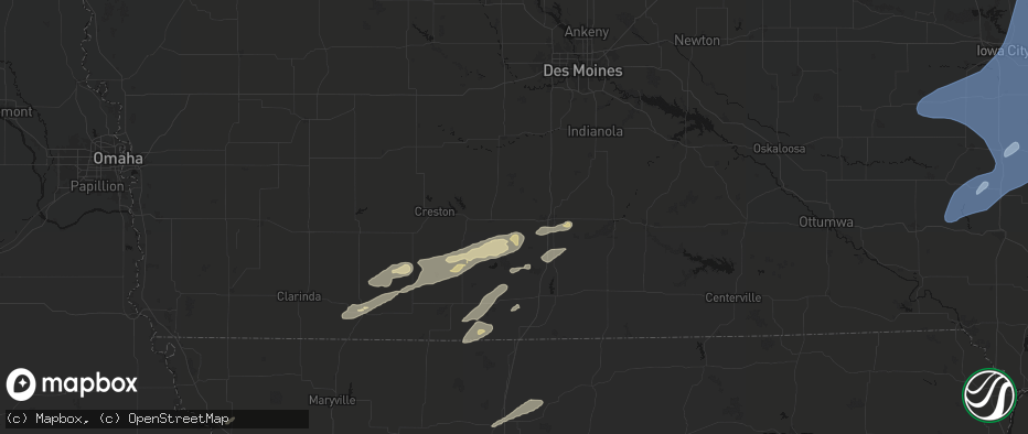 Hail map in Murray, IA on June 10, 2026