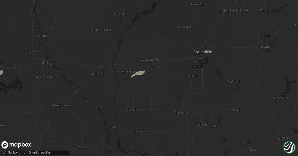 Hail map in Murrayville, IL on June 10, 2026