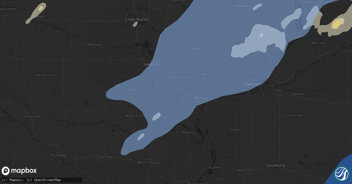 Hail map in Nichols, IA on June 10, 2026