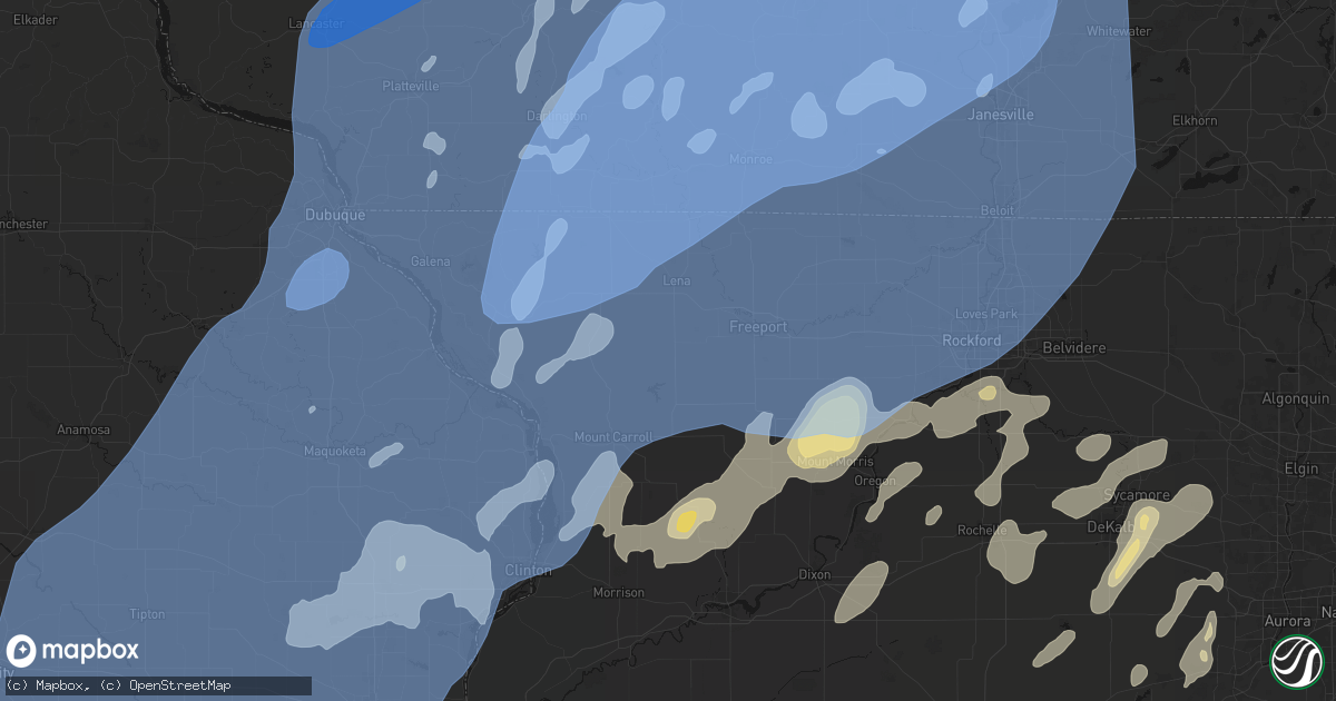 Hail map in Pearl City, IL on June 10, 2026