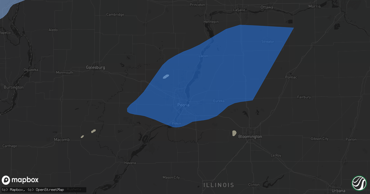 Hail map in Peoria Heights, IL on June 10, 2026