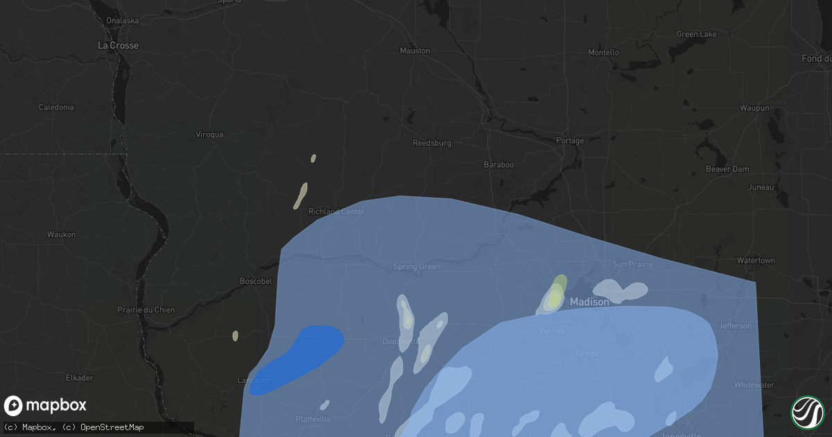 Hail map in Plain, WI on June 10, 2026