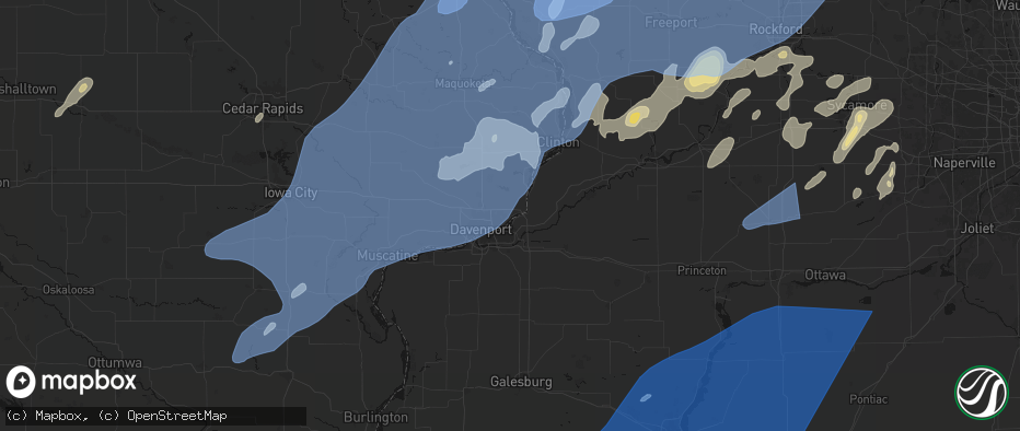 Hail map in Pleasant Valley, IA on June 10, 2026