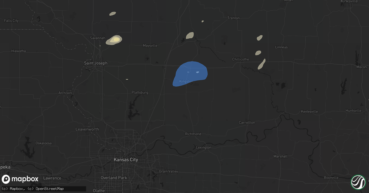 Hail map in Polo, MO on June 10, 2026
