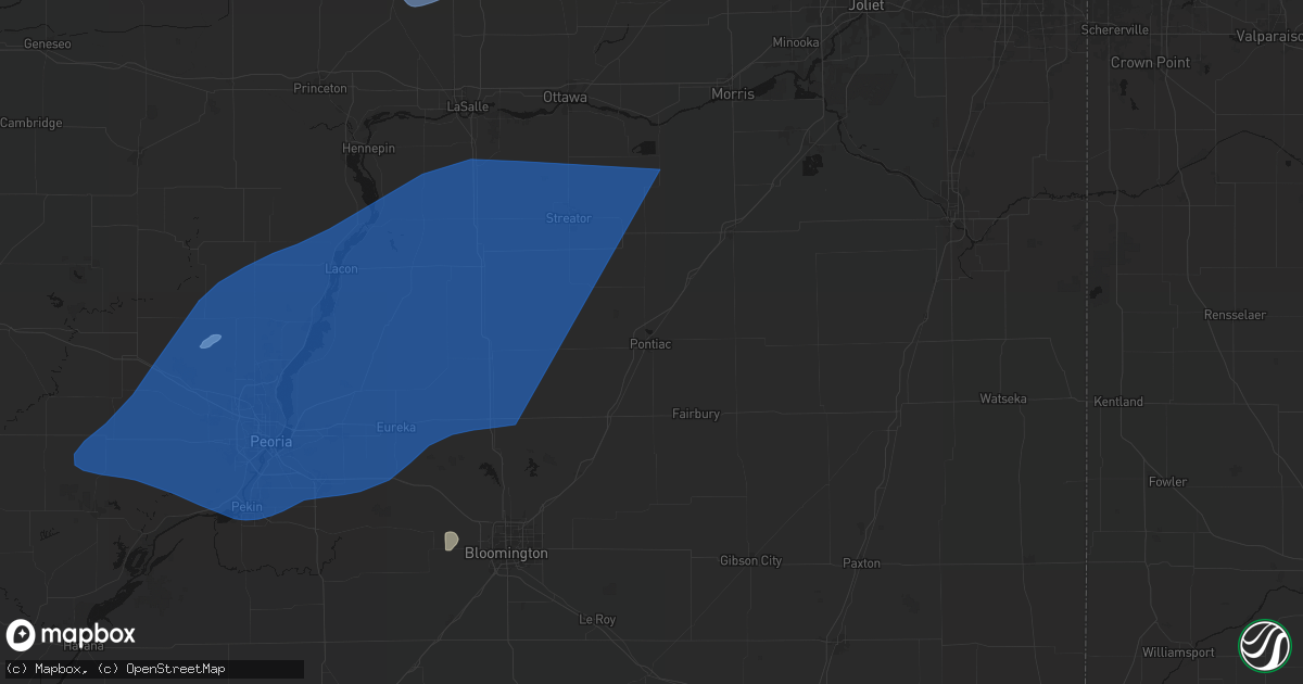Hail map in Pontiac, IL on June 10, 2026