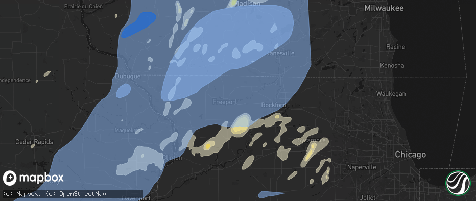 Hail map in Ridott, IL on June 10, 2026