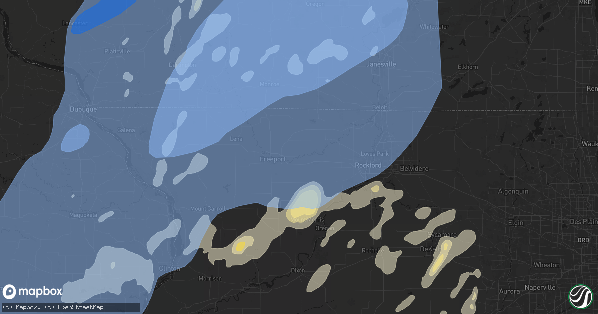 Hail map in Ridott, IL on June 10, 2026