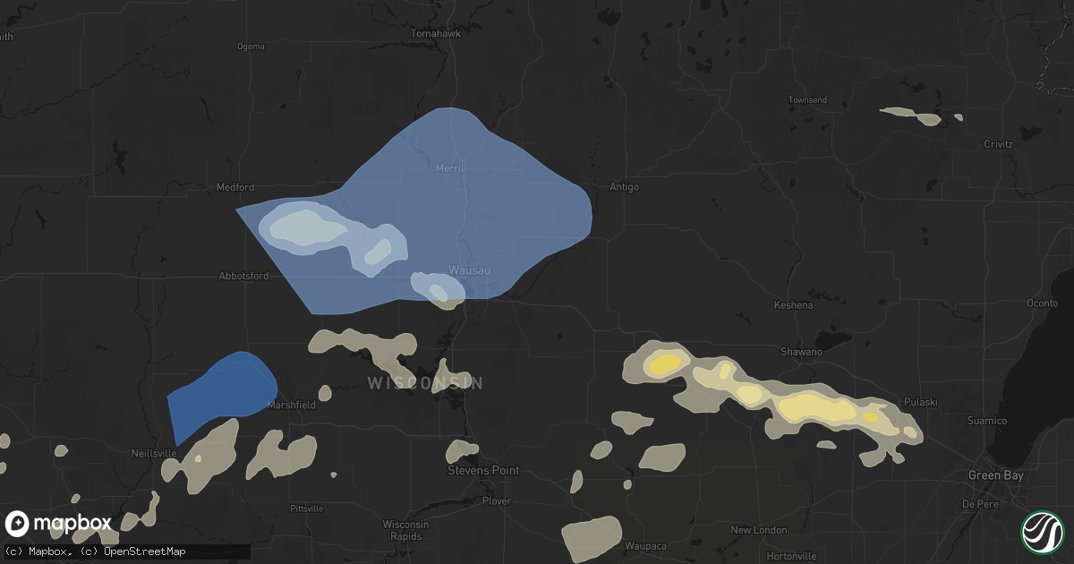 Hail map in Ringle, WI on June 10, 2026