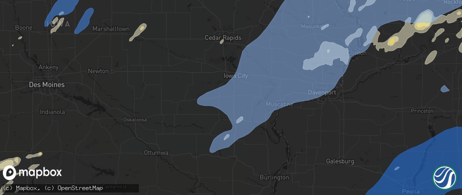 Hail map in Riverside, IA on June 10, 2026