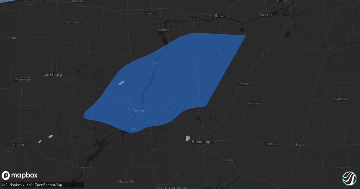Hail map in Roanoke, IL on June 10, 2026