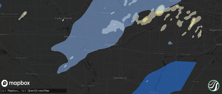 Hail map in Rock Island, IL on June 10, 2026