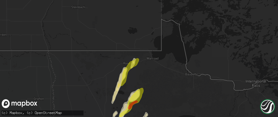 Hail map in Salol, MN on June 10, 2026