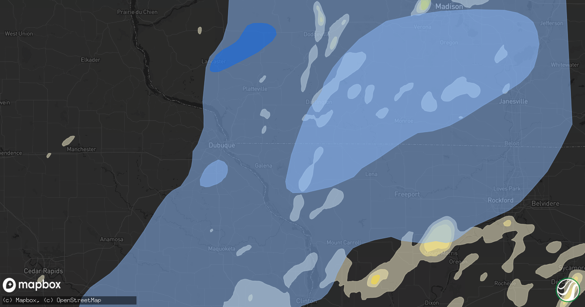 Hail map in Scales Mound, IL on June 10, 2026