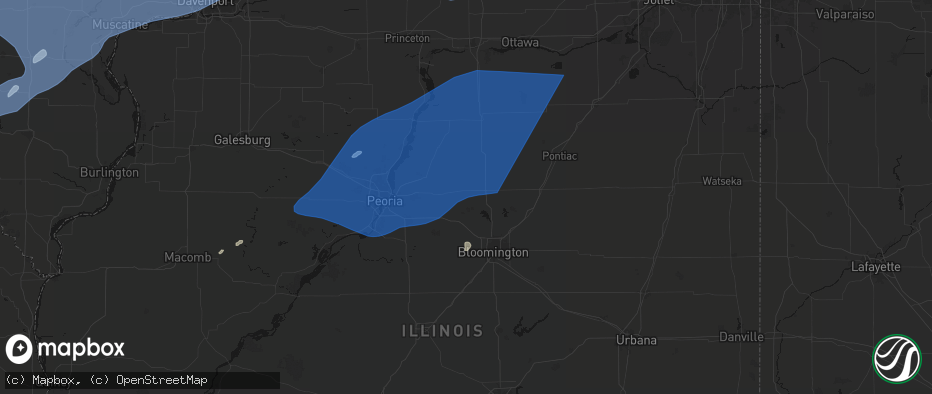 Hail map in Secor, IL on June 10, 2026